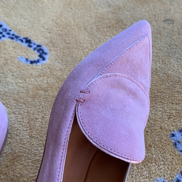 M. Gemi Pink Suede Loafers Size 8 - Picture 4 of 5